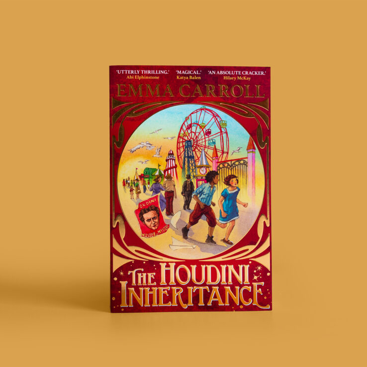 The Houdini Inheritance by Emma Carroll on a plain background The Houdini Inheritance by Emma Carroll on a plain background